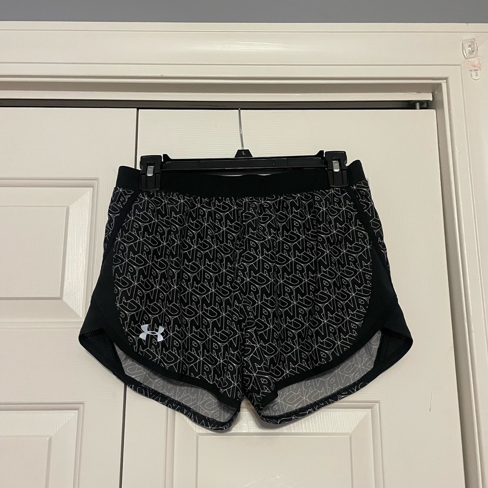 Under Armour Black Patterned Athletic Shorts